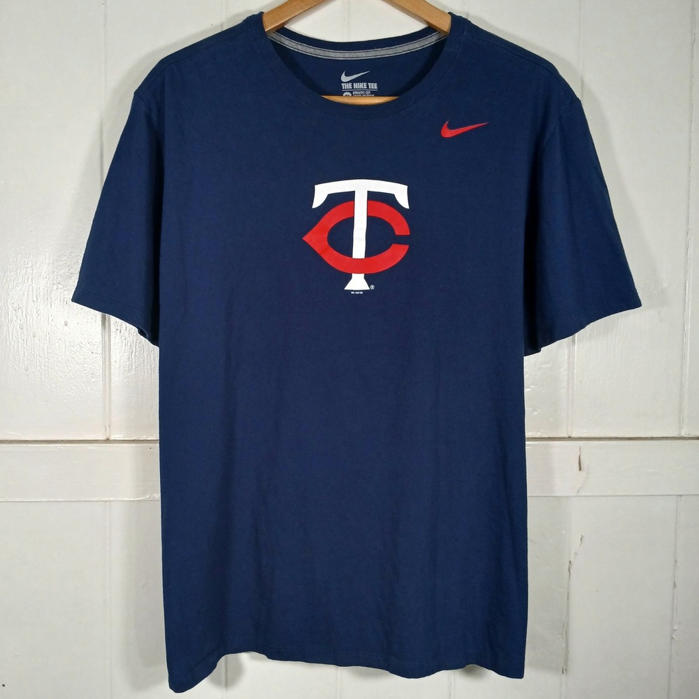 Nike Minnesota Twins MLB T-Shirt Mens XL Navy Blue Athletic Cut 561416-41S